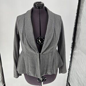 6325-30 Torrid Peplum studio gray blazer Jacket Size 0 (12)